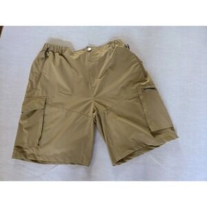 Pudolla Shorts Men's Hiking Camping Cargo Shorts Pockets Brown Khaki 2XL 2X